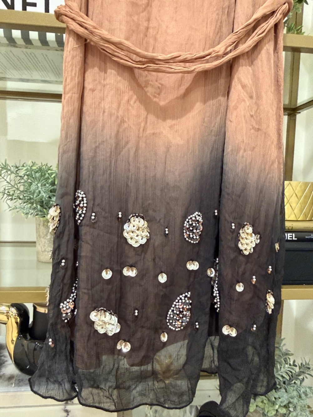 Ombre Tie-Waist Midi Dress - Picture 6 of 13
